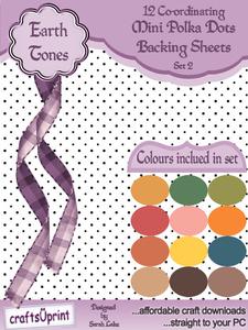 Mini Polka Dot Backing Papers Set 2 Earth