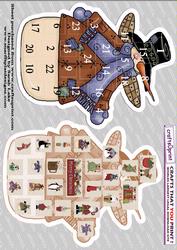 Shaped Snowman Advent Card