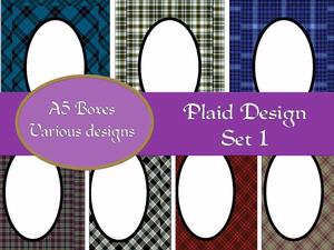 A5 Card Boxes Plaid Set 1