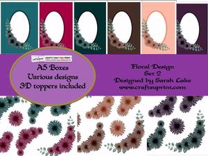 A5 Card Boxes Floral Set 2