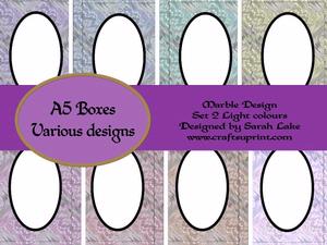 A5 Card Bosex Marble Design Light