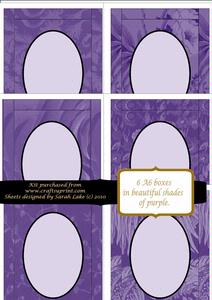 A6 Card Boxes in Purple