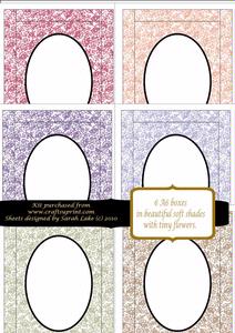 A6 Card Boxes with Little Flowers