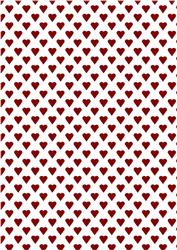 Red Heart on White Backing