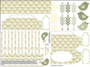 Cream Floral Birdcage