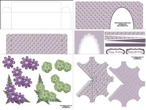 Little Flowers Parasol Pillow Card