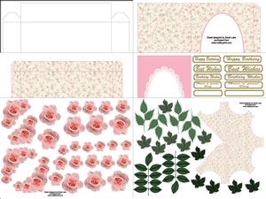 Rose Bud Parasol Pillow Card