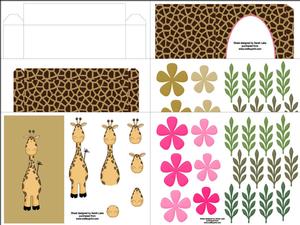Giraffe Pillow Card