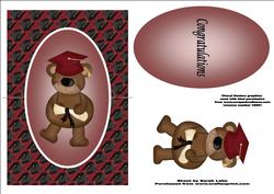 Graduation Bear Red
