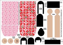 Kimono Paper Folded Doll Pink