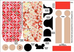 Kimono Paper Folded Doll Blossom