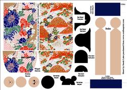 Kimono Paper Folded Doll Traditional