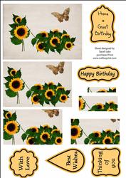 Sunflower Shoe Floral Rectangle