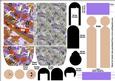 Kimono Paper Folded Doll Lilac Coloured