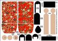 Kimono Paper Folded Doll Rich Reds
