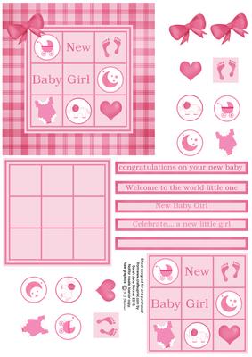 Pink Plaid Baby Girl Topper and Layer Elements