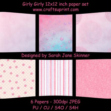 Girly Girly 12 x 12 Paper Set