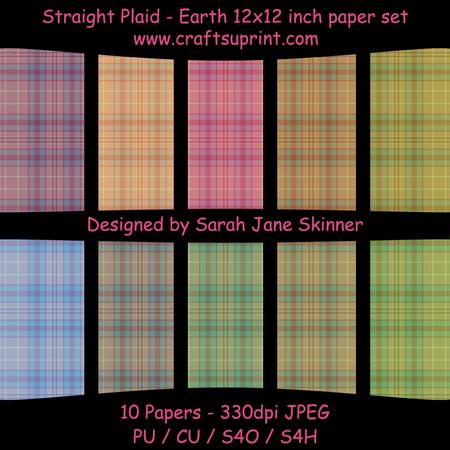 Straight Plaid 12x12 Kit Earth Colours