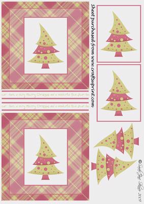 Funky Christmas Tree Pink & Lime