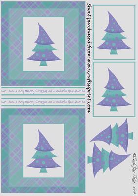 Funky Christmas Tree Blue Turquoise