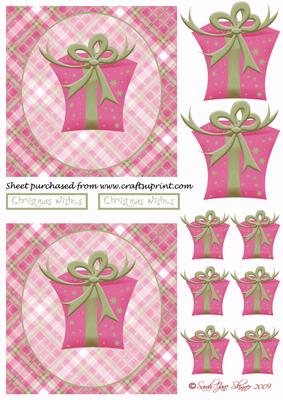 Funky Christmas Present / Pressie Pink Green
