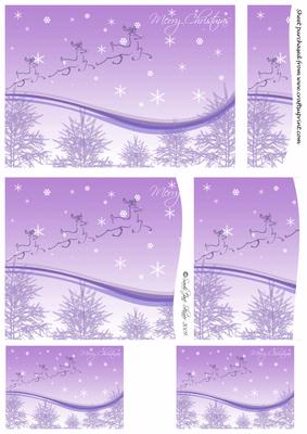 Reindeer in the Sky Wavy Side Stacker  Lilac