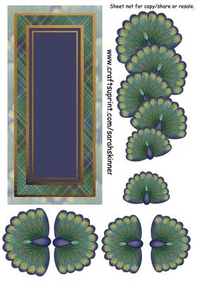 The Scottish Peacock Dl Card Sheet