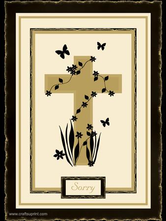 Black and Gold Cross Sympathy Kit
