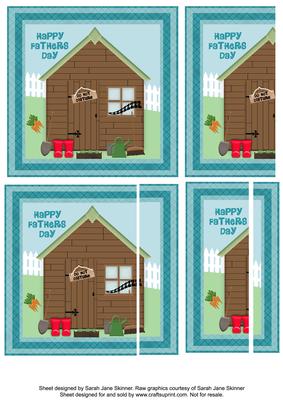 Dad's Shed Fathers Day Panel Card Front