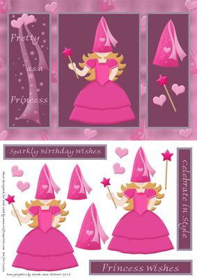 Mad Hatters - the Pink Princess Toppers & Decoupage