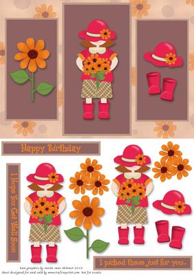 Mad Hatters - I Picked These for You Card Front & Decoupage