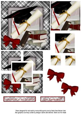 5 Inch Graduation Topper with Corner Stack and Pyramid
