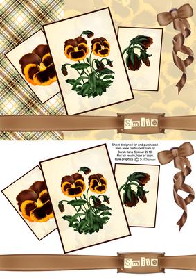 Smile Pansy Multi-layered Card Front with Layer Element