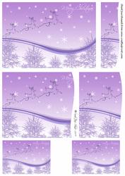 Reindeer in the Sky Wavy Side Stacker  Lilac