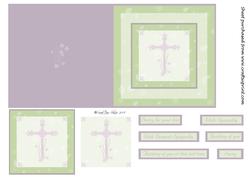 Lilac and Green with Sympathy Cross Quick Card