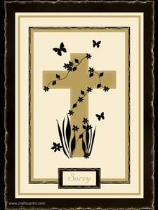 Black and Gold Cross Sympathy Kit