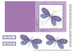 Blue & Lilac Butterfly Quick Card