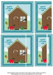 Dad's Shed Fathers Day Panel Card Front