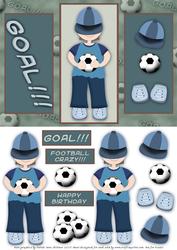 Mad Hatters - Football Crazy Card Topper & Decoupage
