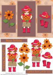 Mad Hatters - I Picked These for You Card Front & Decoupage