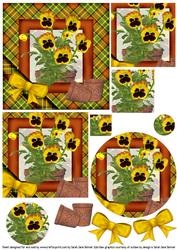 Bright Pansy 5 Inch Topper & Pyramid