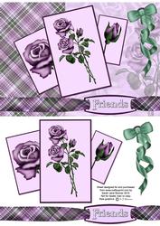Friend Rose Multi-layered Card Front with Layer Element