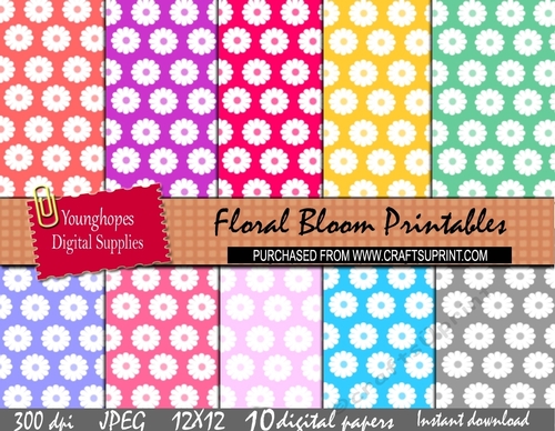 Pretty Floral Bloom Paper Set