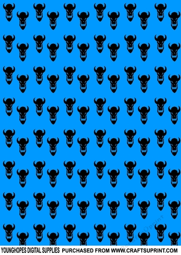 Blue and Black Halloween Horror Printable Paper