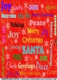 Christmas Wishes Greetings Words Backing Paper