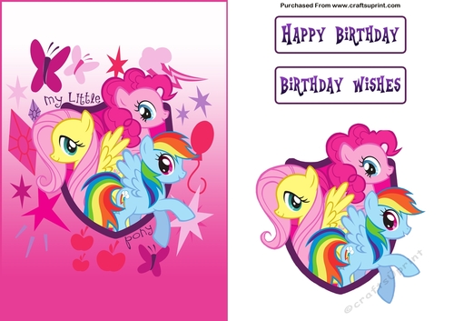 My Little Pony A5 Decoupage