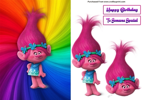 Trolls Poppy A5 Decoupage