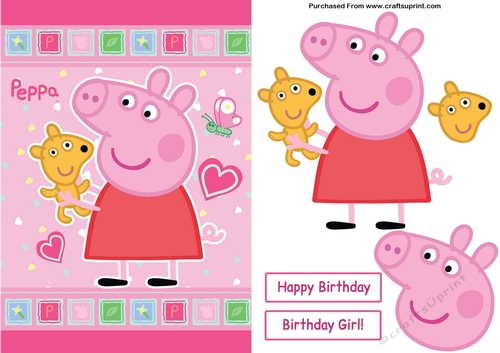 Peppa Pig A5 Decoupage