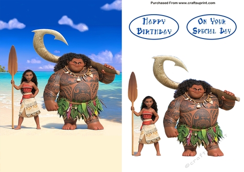 Moana A5 Decoupage
