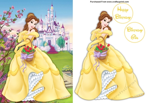 Belle Beauty And The Beast A5 Decoupage